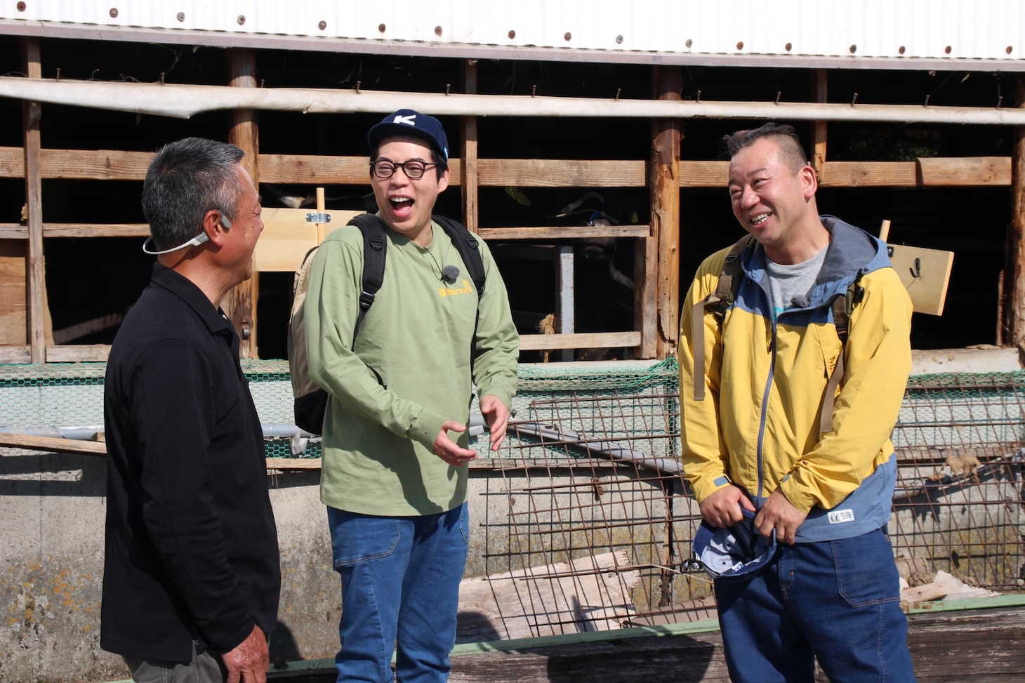 「今田と西村キャンプ場食べんさい！広島最高キャンプ飯」のワンシーン