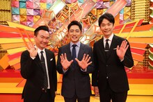 小泉孝太郎（中央）とかまいたち