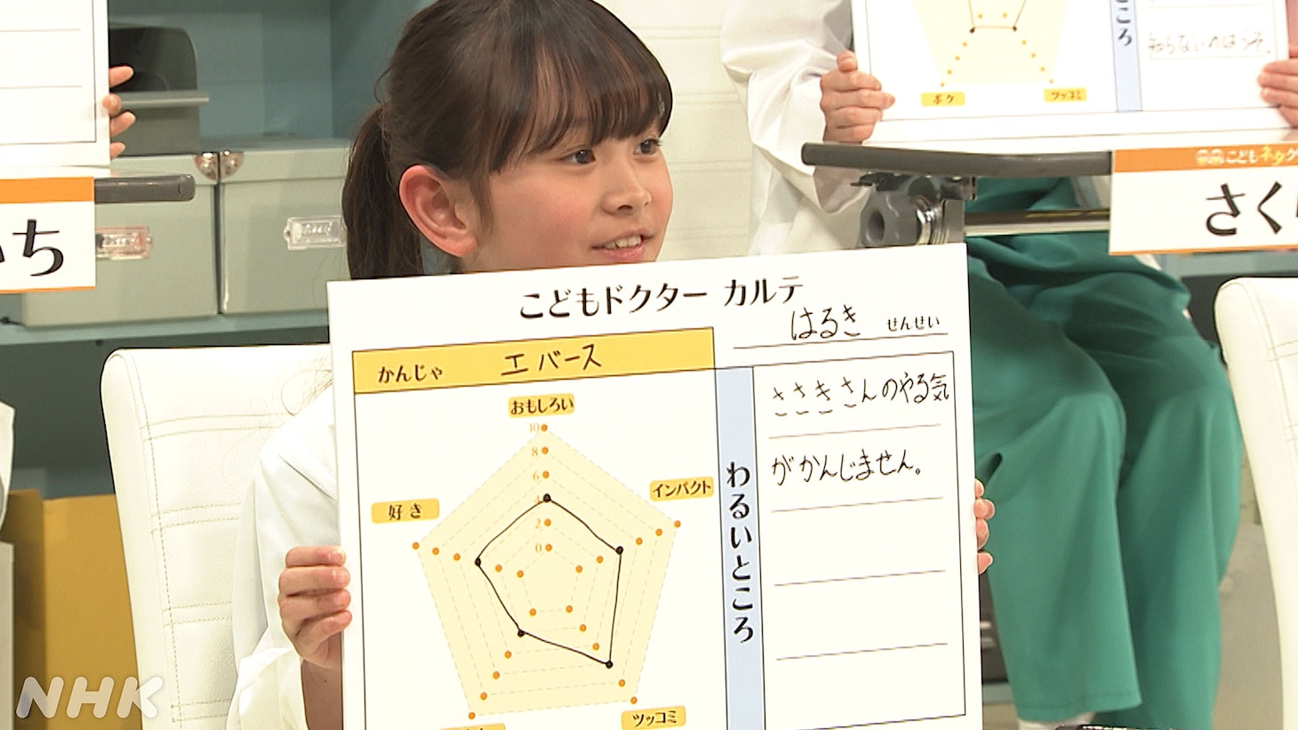 エバースのネタにアドバイスするこどもドクター
