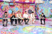 左から、バッテリィズ・エース、紅しょうが・熊元プロレス、品川庄司・品川、アンタッチャブル山崎、麒麟・川島、蛍原徹