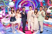 「海だけスクープバラエティ ウナバラ！」に出演する（左から）岡村ほまれ、野中美希、南海キャンディーズ山里、遠藤憲一、渋谷凪咲、伊集院光