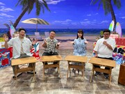 土曜RISE！「ココでしか物産展～今からココで、お取り寄せ解禁～」に出演する（左から）チョコレートプラネット、小倉優子、Wエンジン・チャンカワイ