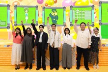 「潜入！リアルスコープ」に出演する（左から）藤本万梨乃アナ、ギャル曽根、本田響矢、南海キャンディーズ山里、井森美幸、伊集院光、ぱーてぃーちゃん信子