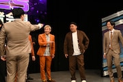 例えば炎タキノの優勝者占いルーレットが豪快キャプテン・山下ギャンブルゴリラでストップした場面