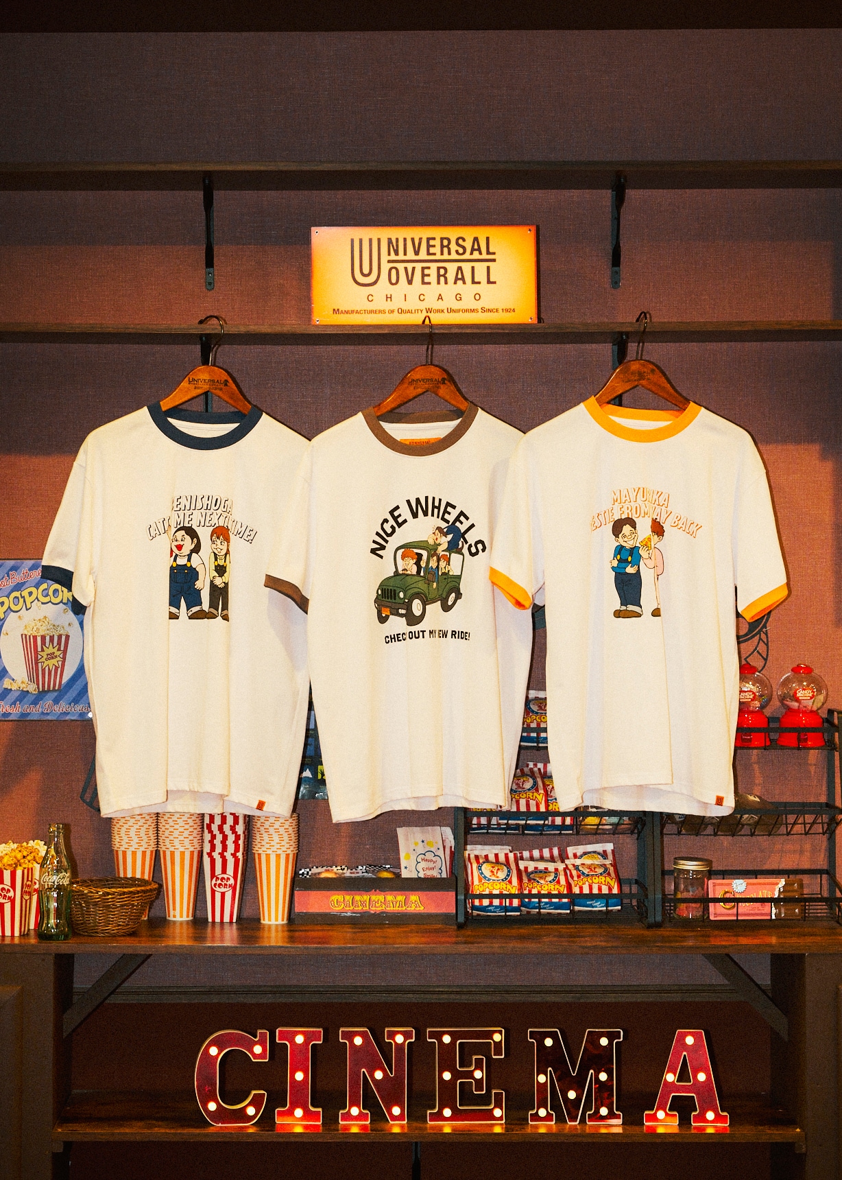紅しょうが　UNIVERSAL OVERALL Tシャツ　リンガー リンガーTシャツ - マユリカ＆紅しょうが、再びUNIVERSAL