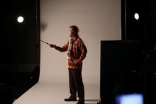 ビジュアル撮影に臨むライス関町（撮影：SHUN ITABA）