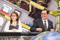 左から佐久間みなみアナとアリタ哲平