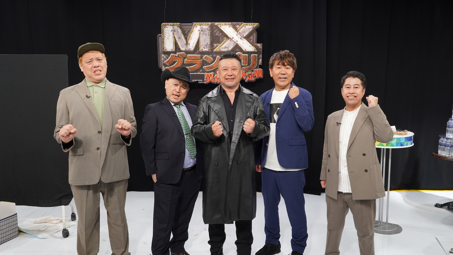 左から野性爆弾くっきー！、ハリウッドザコシショウ、ケンドーコバヤシ、FUJIWARA藤本、ウエストランド井口
