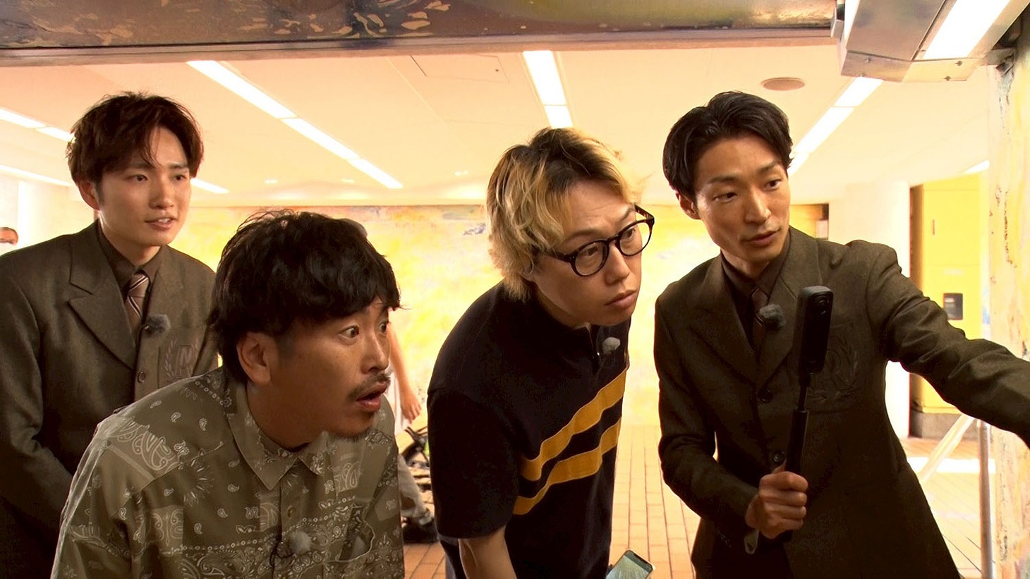 「リリーとアートなストリート」より、アートスポットを巡る見取り図リリー、しずる純、ラニーノーズ