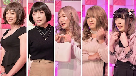 左からアインシュタイン河井、さや香・新山、かまいたち山内、ジェラードン・アタック西本、真空ジェシカ・ガク。©︎テレビ朝日