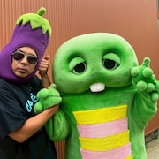 天竺鼠・川原、ガチャピンとロケ