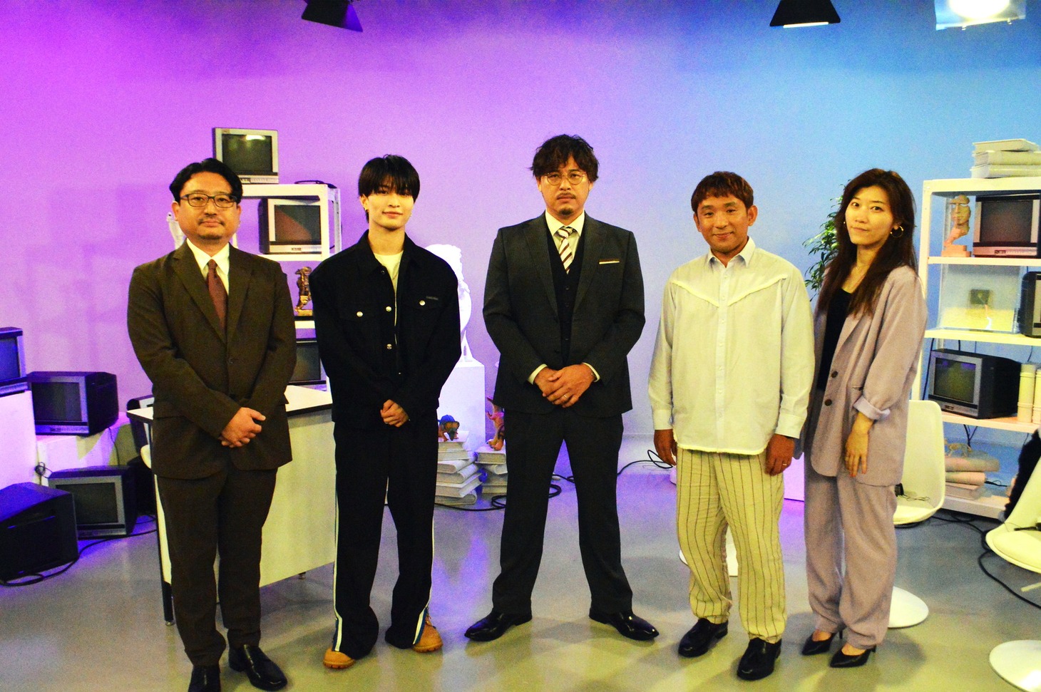 左から浅古泰史、那須雄登、アルコ＆ピース、ヒコロヒー