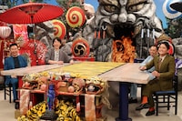 「千鳥の鬼レンチャン」に出演する（左から）かまいたち、千鳥