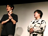 自己紹介替え歌を披露する（左から）Gパンパンダ星野、ぎょねこ青木