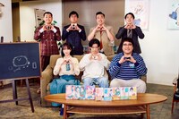 「マヂラブのマヂでラブになるTV」の出演者。前列左から野口衣織、マヂカルラブリー。後列左からザ・パンチ、オッパショ石