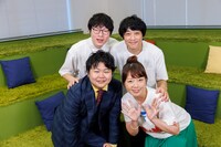 左上から時計回りにLLR福田、フルーツポンチ村上、夫婦のじかん・大貫さん、小虎りょう