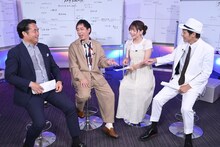 左から、杉村太蔵、さらば青春の光・森田、福留光帆、とろサーモン村田