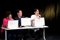 審査員を務めたツートライブとアイロンヘッド・ナポリ（中央）