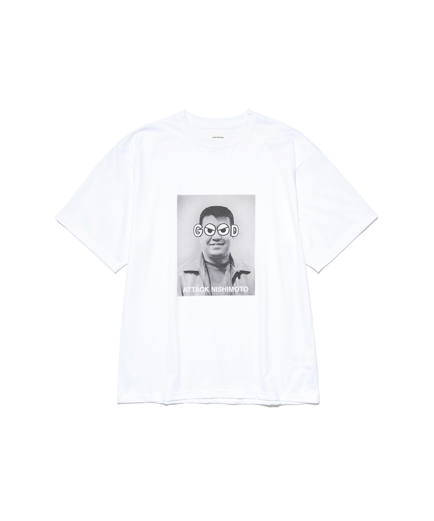 「GOOD EDITION」と吉本芸人のコラボTシャツ「NISHIMOTO（白）」