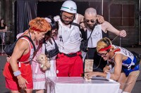 「5人6脚 障害物競走」に挑む挑戦者たち