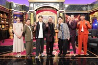 左から渡邉結衣アナウンサー、ウエストランド井口、品川庄司・品川、千鳥・大悟、キングコング西野、九条ジョー、バッテリィズ・エース