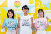 左から増田陽名アナ、藤岡宗我アナ、吉澤真彩アナ