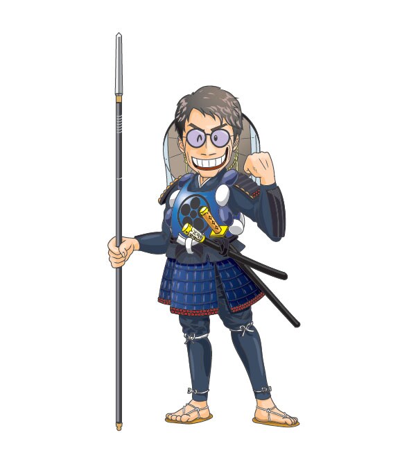 足軽になった田村淳のイラスト
