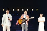 左から麒麟・川島、おだみょん、田村真子アナ