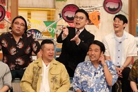 前列左から、ケンドーコバヤシ、見取り図・盛山、後列左から、ビスケットブラザーズ原田、ガクテンソク奥田、ロングコートダディ堂前