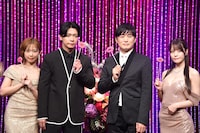 左から紗倉まな、マヂカルラブリー・野田クリスタル、劇団ひとり、八木奈々