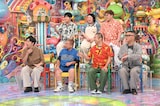 「のどよわよわ芸人」の(前列左から)コットン西村、出川哲朗、ハライチ澤部、シソンヌ長谷川、(後列左から)タイムマシーン3号・山本、紅しょうが・熊元プロレス、マユリカ中谷