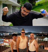 まさとし先輩（上段）とクリス（下段中央）