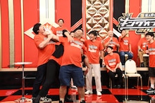 ロングコートダディ兎に「手押し相撲で勝負しよう」と言っておいて喉輪で攻撃するトム・ブラウンみちお