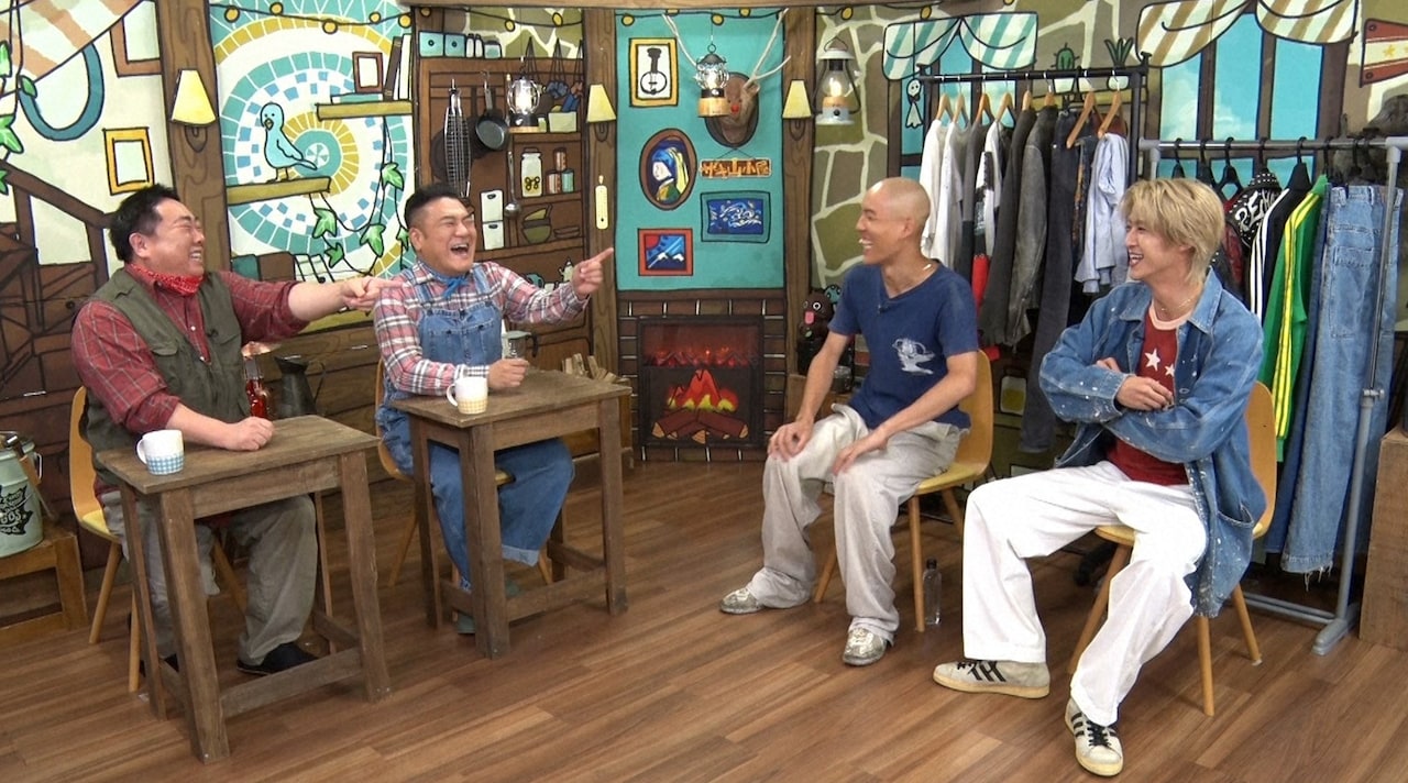 「ザキ山小屋」に出演する（左から）ドランクドラゴン塚地、アンタッチャブル山崎、四千頭身・都築、曽野舜太