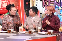 左から柴田理恵、爆笑問題・田中、久本雅美