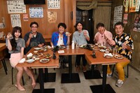 「千原ジュニアのヘベレケSP」に出演する（左から）村川緋杏、おぎやはぎ矢作、千原ジュニア、ふかわりょう、ダチョウ倶楽部