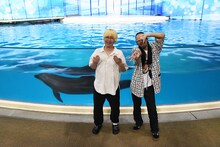 「真空ジェシカ VS イルカ in 新江ノ島水族館」終演後の真空ジェシカ