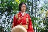 コント「敵討ち」に参加する河合優実