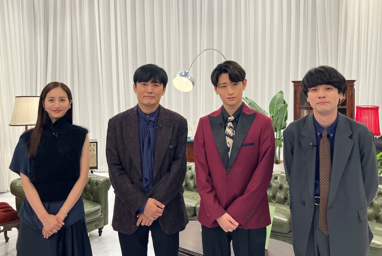 左から堀田茜、劇団ひとり、猪狩蒼弥、ダウ90000蓮見