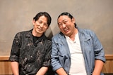 「火バラナイト『今さらシロー!~テストに出ないが役に立つ~』」に出演する(左から)岡田准一、ロバート秋山