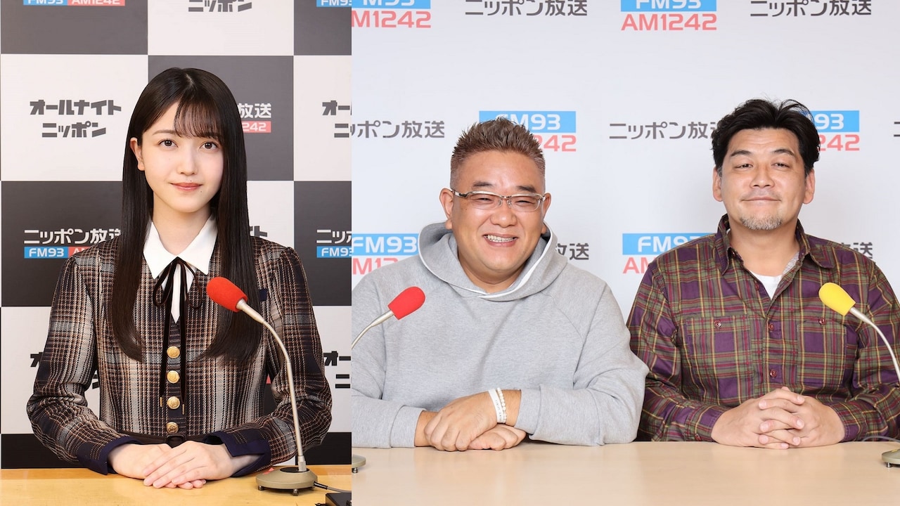 左から久保史緒里、サンドウィッチマン