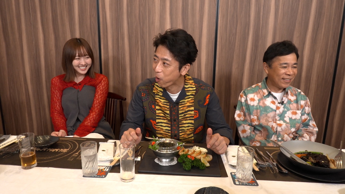 「ぐるぐるナインティナイン」の企画「カーナビの声 誰か当てたらゴチになります！」のワンシーン
