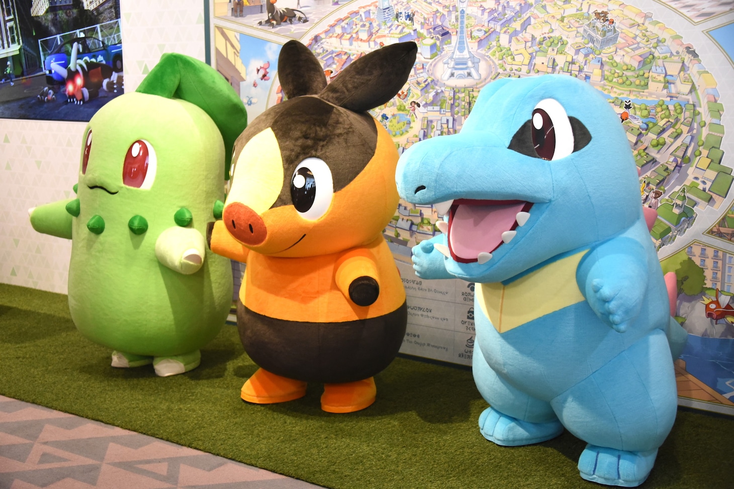 左からチコリータ、ポカブ、ワニノコ