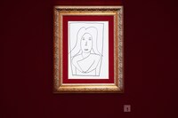 「浜田雅功展『空を横切る飛行雲』」展示会場内の様子