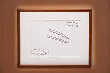 「浜田雅功展『空を横切る飛行雲』」展示会場内の様子