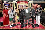 左から渡邉結衣アナウンサー、清水啓之、福はら777、千鳥・大悟、ミスター大冒険。井福一本道、香るパトリシアじーつー、須藤ジム