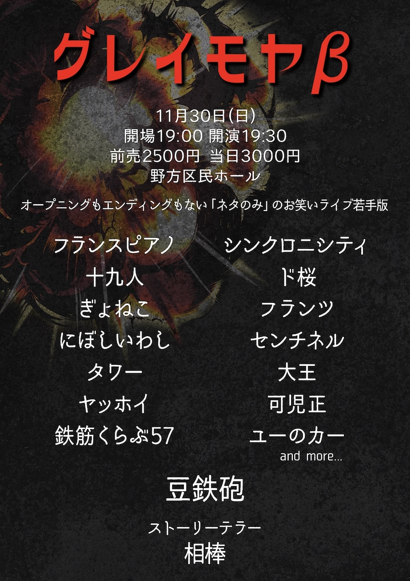 「グレイモヤβ」フライヤー