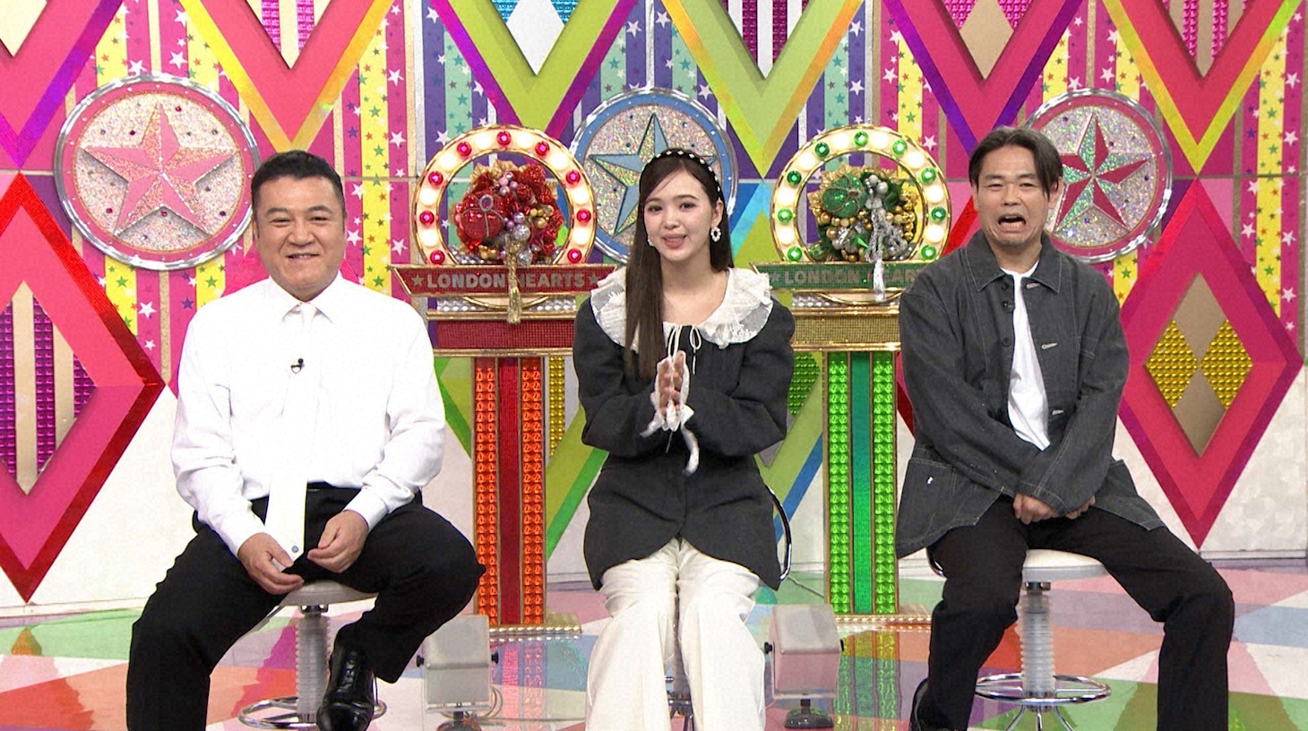 左から、アンタッチャブル山崎、藤田ニコル、品川庄司・品川