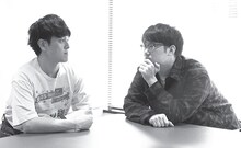 視線を交わすファイヤーサンダー