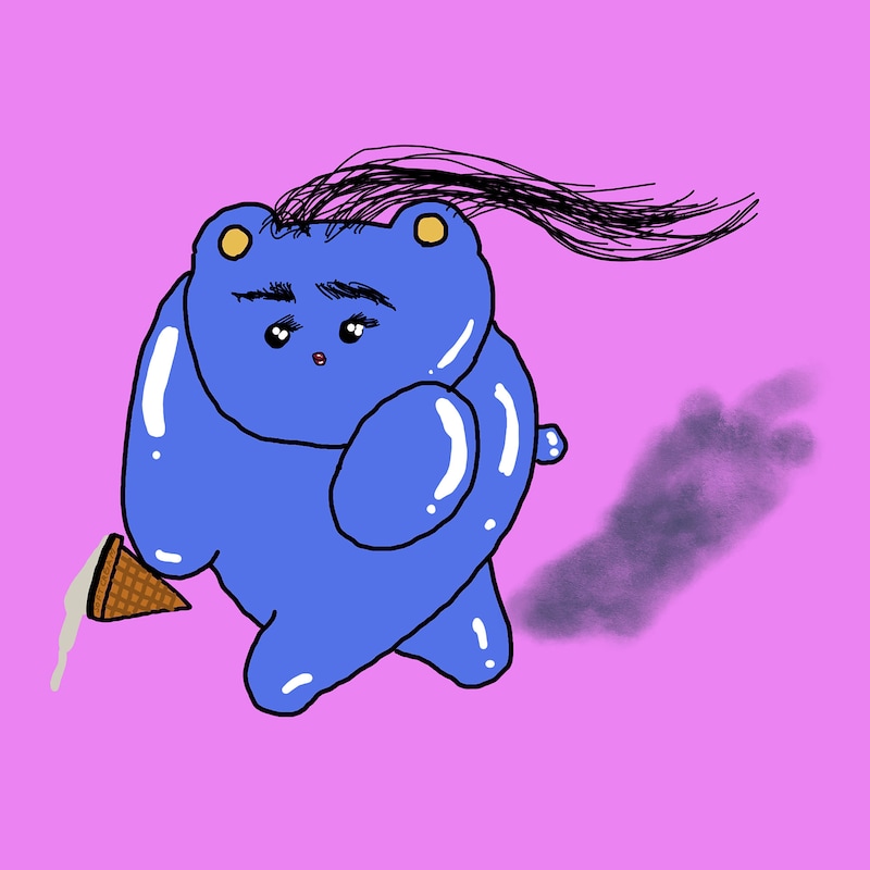 YURIYAN RETRIEVER「難波ナンバーワン」配信ジャケット。イラストは1stシングルからゆりやんレトリィバァ本人が手がけている